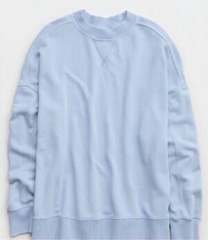 Aerie Oversized Crew Neck Sweatshirt in Cloud Wash